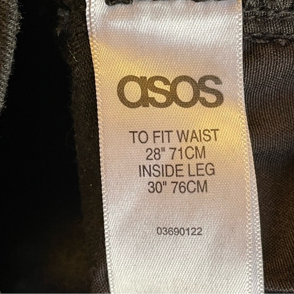 ASOS Black Flare Jeans Size 28 x 30 distressed - Picture 12 of 14